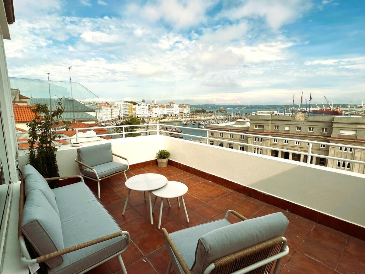 Atico Con Dos Terrazas E Increibles Vistas En Pleno Centro De A Coruña Exterior foto
